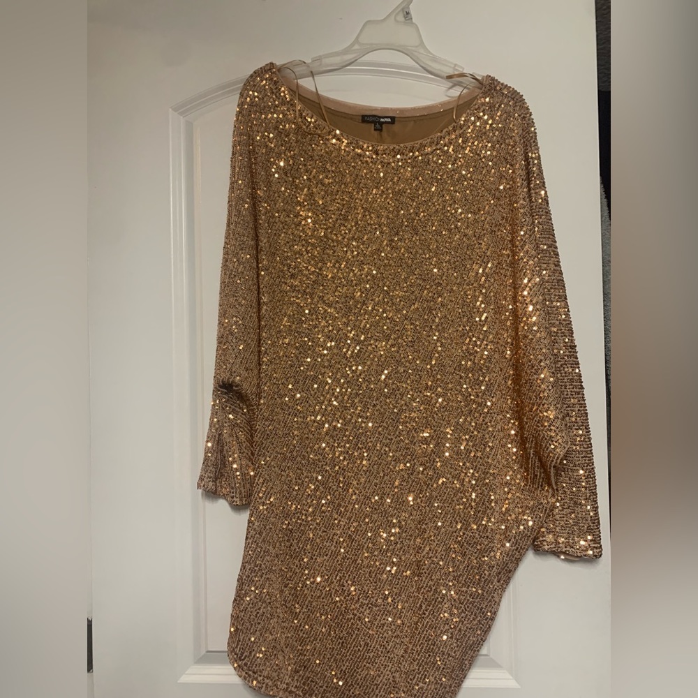 Rose Gold Sparkling Dress